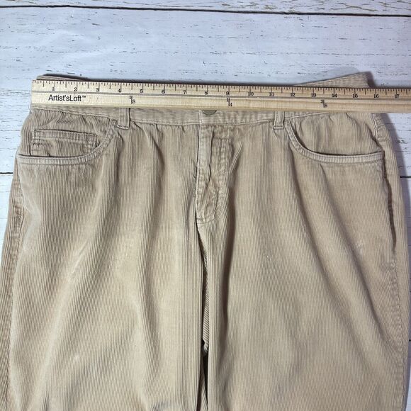 Talbots Corduroy Pants Womens 8 Tan Mid Rise Stretch Pockets Cotton - Picture 5 of 12